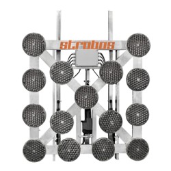 Panou rabatabil LED semnalizare lucrari - 15 lampi de 200 mm diametru